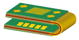 Customized Rigid Flex Pcb BGA Stackup 8 Layer 0.35mm Pitch On For AI Equipment