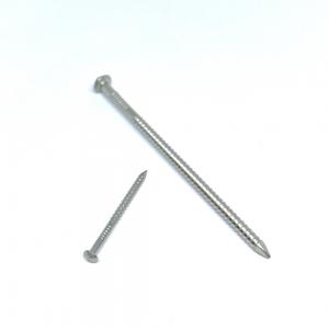 China 75MM Rose Head Annular Ring Shank Stainless Nails on sale