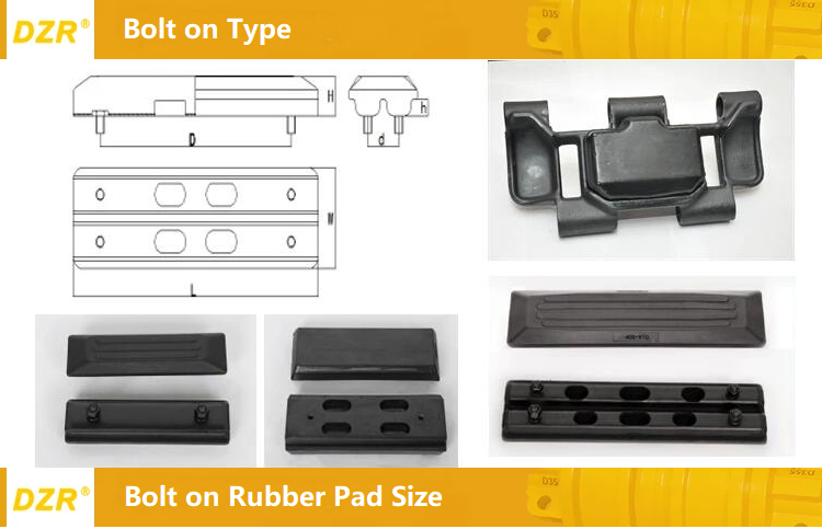 Mini Excavator and Construction Machinery Undercarriage Parts Rubber Track Shoe Pad