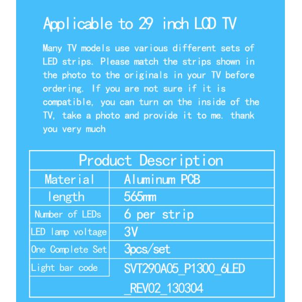 Toshiba 29P1300VE 29PB202T SVT290A05-P1300-6LED-REV03-130402