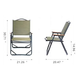 Skidproof Padded Aluminum Folding Camping Chair 54x52x78cm 100kg Capacity
