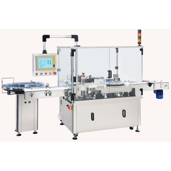 Single Sided Automatic Vial Sticker Labeling Machine For Small Round Bottles
