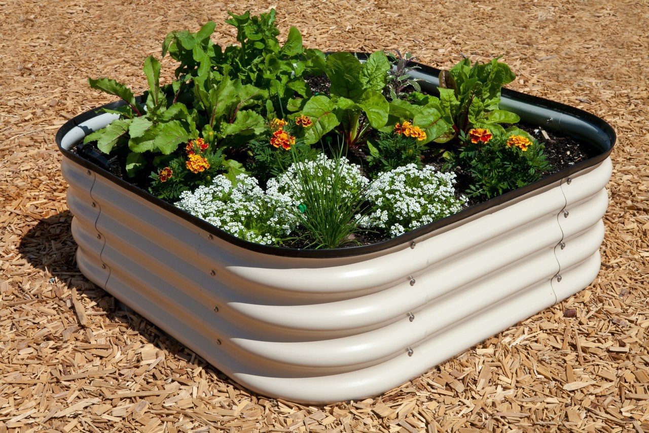 80x60x30cm Anti-Rusting Raised Metal Square Raised Garden Bed Kit
