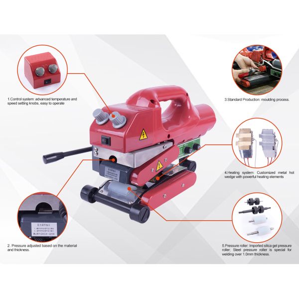 SWT - NS800 220v Red Hot Wedge Welder Welding Thermoplastic Material