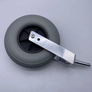Polyurethane Foam Grey Wheelchair Front Caster Wheels 200mm