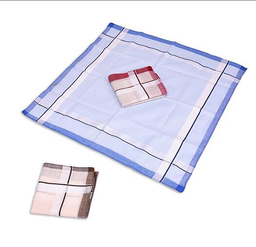 Men's blended cotton hankerchief with size 40*40cm in different patterns