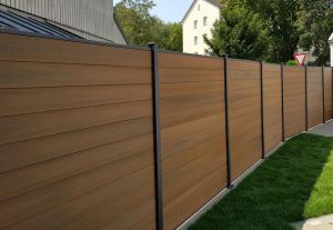 China 24x170mm Wood Plastic Composite Panel Coffee Color WPC Interior Wall Fence Outside Floor Plank on sale