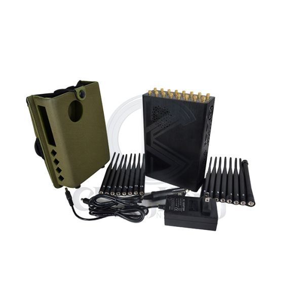 2dbi Gains 5G 4G GPS 25m 16 Antennas WIFI Jamming Device