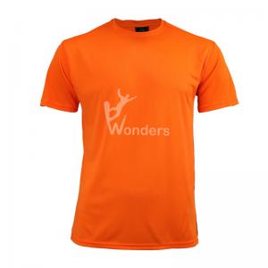 Quality Recycled Quick Dry Mens Running Tee Shirts Orange wholesale
