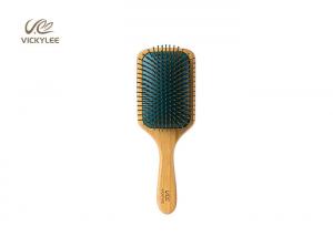 Quality Square Oar Beech Wood 9.75 Inch Wooden Handle Hair Brush wholesale