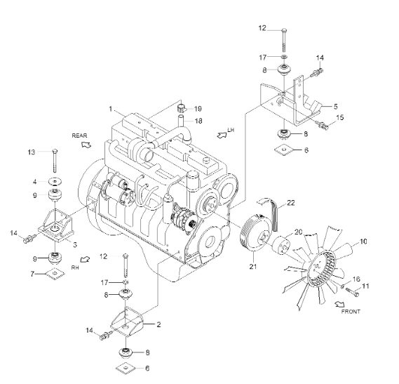 3918204 3926855 Fan Pulley CUMMINS Excavator Engine Parts For 4BT 6CT R140LC-7
