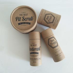 Quality Biodegradable Cylinder Box Packaging Deodorant / Lipstick / Lip Balm Container wholesale