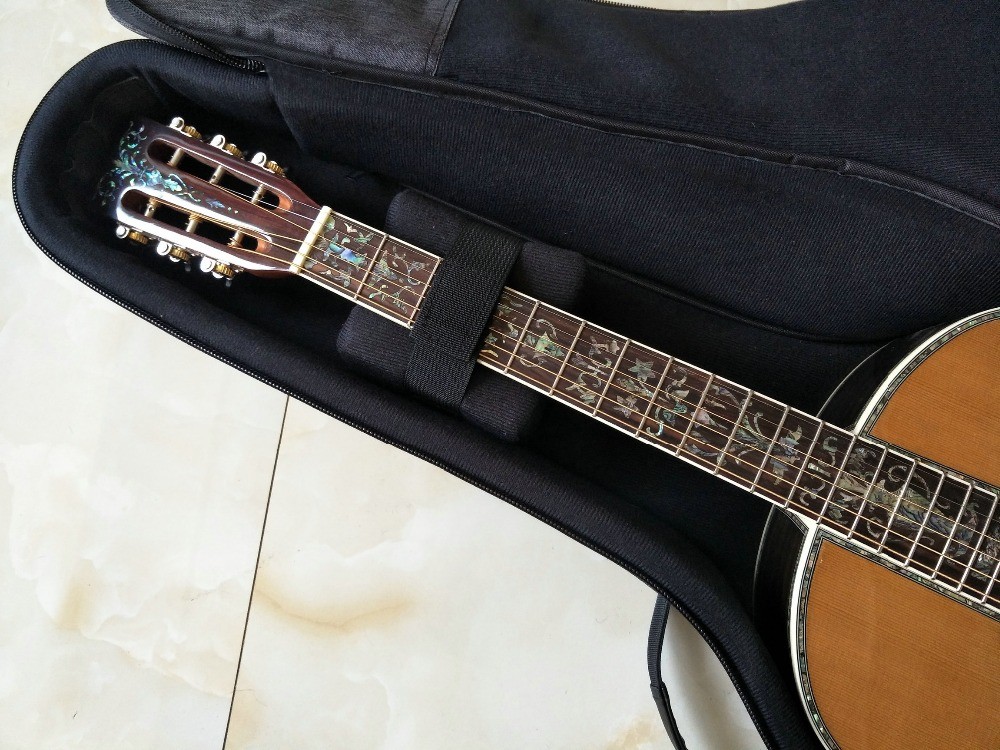 39 inches ooo45s Acoustic Guitar Top AAA Solid Red Cedar Abalone Binding Body With Fishman Pickups Rosewood fingerboard