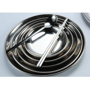 Rustproof 18/8 Stainless Steel Utensil Metal Dinner Plates