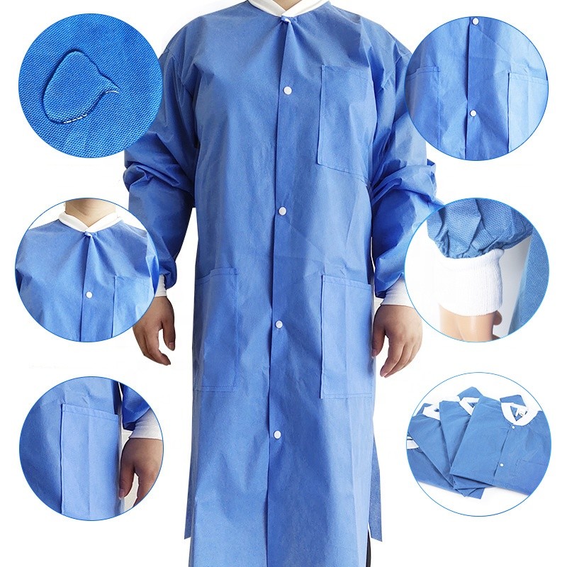 Blue Or Customized XL Disposable Lab Coat Ideal For Laboratory Applications