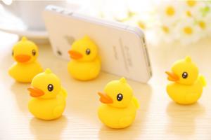 Quality Cute duck shape silicone phone stand , silicone sucker stand for iphone wholesale