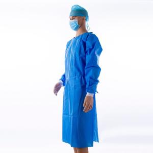 Quality Reinforced Nonwoven Disposable Protective Gown 45gsm Eco Friendly wholesale
