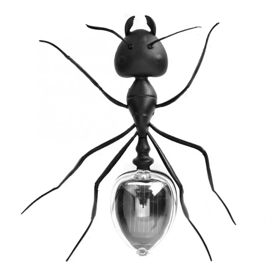 Black Solar Powered Ant Simulation Early Education Solar Insect Toy