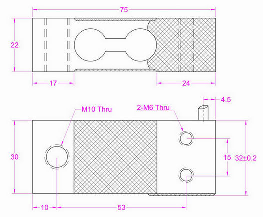 50kg Single Point Load Cell 100kg Beam Type Weight Sensor 200kg
