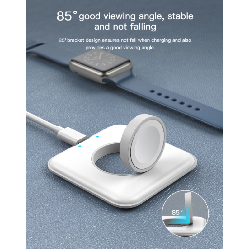 Plastic Wireless Apple Smartwatch Charger 1A with 1m Cable