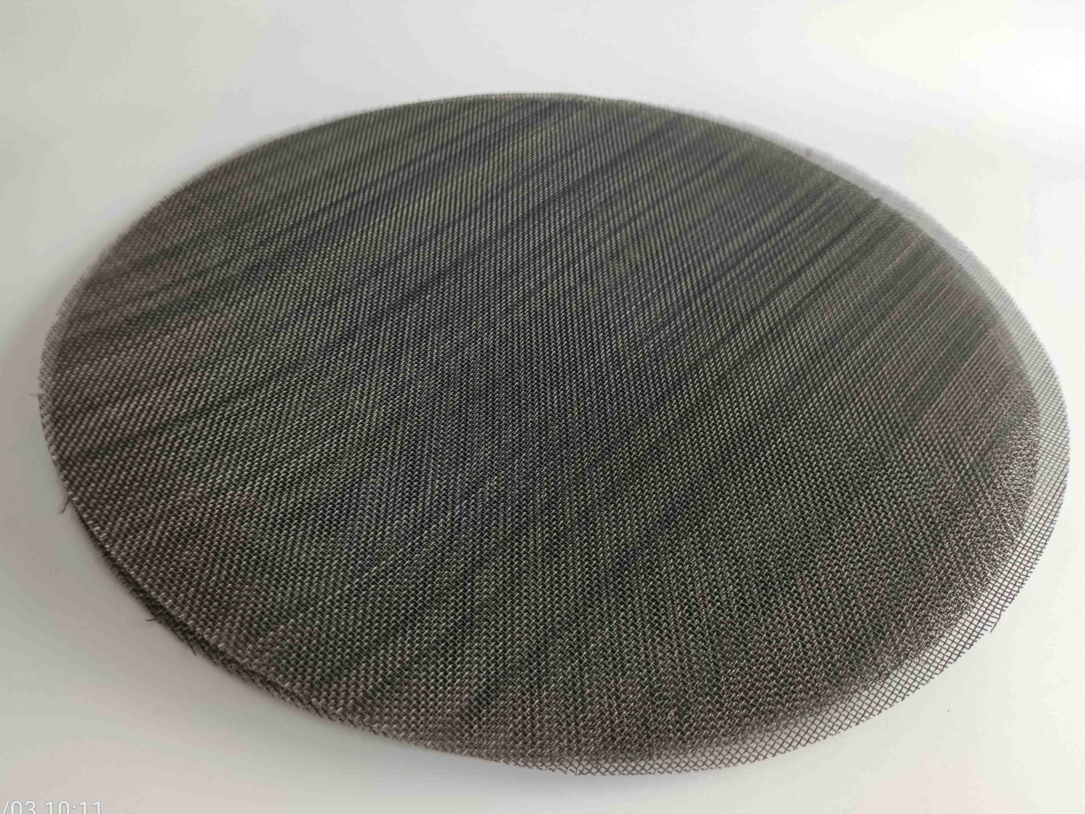 20 40 60 Mesh Mild Steel Black Wire Mesh Extruder Filter Screen