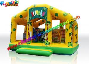 China Good Quality Inflatable Jungle Combo , PVC Inflatable Castle Bouncer With Slide For Sale on sale