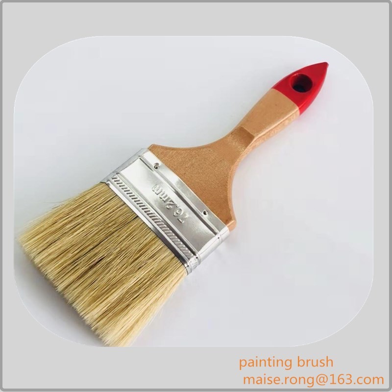 4 Inch Pig Hair Painting Brush For Funiture Painting , 51MM - 70MM Hair Length