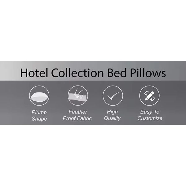 Rectangle Duck Down Hotel Like Pillows King Size Hotel Pillows With Woven Technics