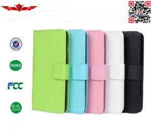 China Hot Selling 100% Qualify Colorful PU Flip Wallet Leather Cover Cases For  HTC Desire 210 on sale