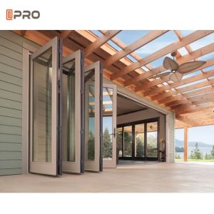 Quality Customized Heavy Duty 6063 Aluminum Folding Doors Thermal Break Bi Fold Door Patio Door wholesale