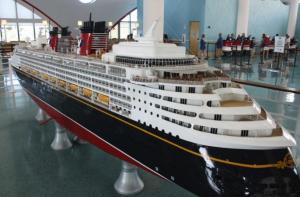 Quality Art Deco Style Disney Wonder Model Cruise Ship Toy Models With Acrylic Material wholesale