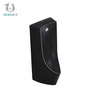 China Black Multi Shape Male Standing Urinal Sensor Flush Commercial Urinals on sale