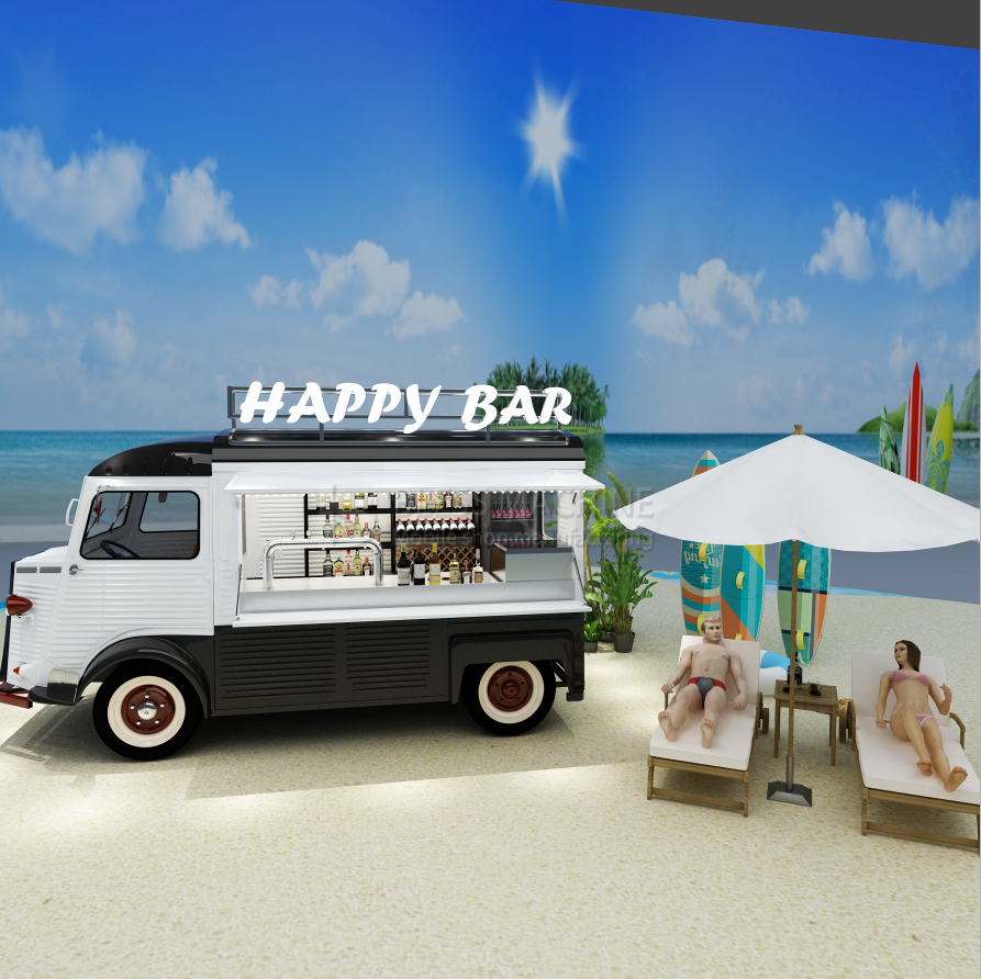 Multifunctional Mobile Square Style Fast Food Snack Trailer for Meat Processing Plants