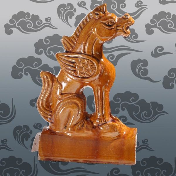 Glazed Architectural Ornamental Clay Ridge Tiles Phoenix Roof Figures