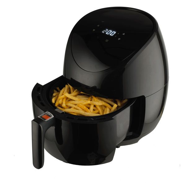 Family Use Hot Air Fryer 1500W Black Color With Digital Panel OEM Acceptable
