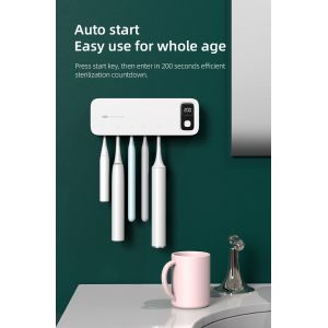 Home Battery UVC Light Sterilizer Smart Wall Mounted Toothbrush Sanitizer