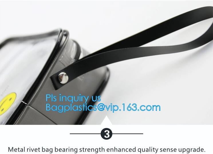 recyclable travel PVC cosmetic bag travel set bag, PVC Zip Lock Plastic Cosmetic Travel Packaging Bag, PVC Zipper Travel