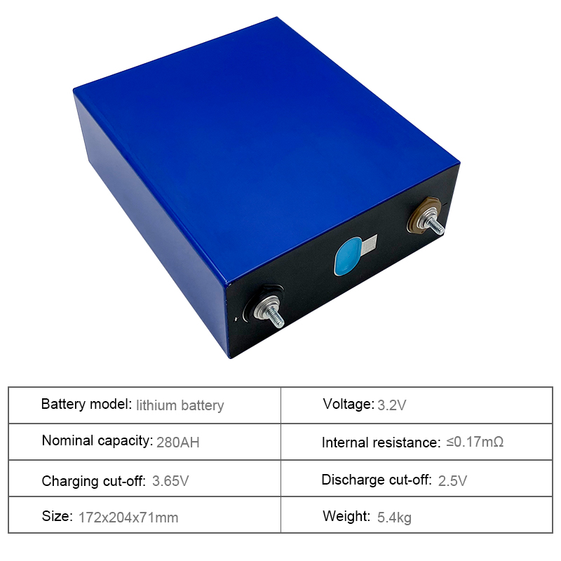 5000 Cycles Lithium Ion Battery Packs 3.2v Lifepo4 280ah 5.4KG