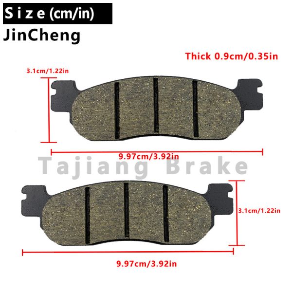 0.5 lbs Semi Metallic Kawasaki Motorcycle Brake Pads Set Easy Installation Front Rear Black Color