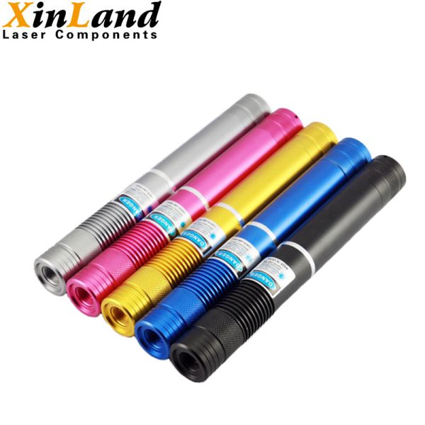 1000mw 450nm Powerful Blue Laser Pointer Aluminum With 5 Caps Long Lifetime