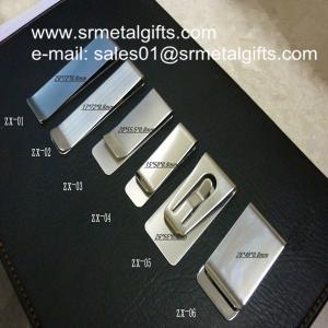 China Stainless steel money wallet clips, polish steel money clips wholesaler on sale