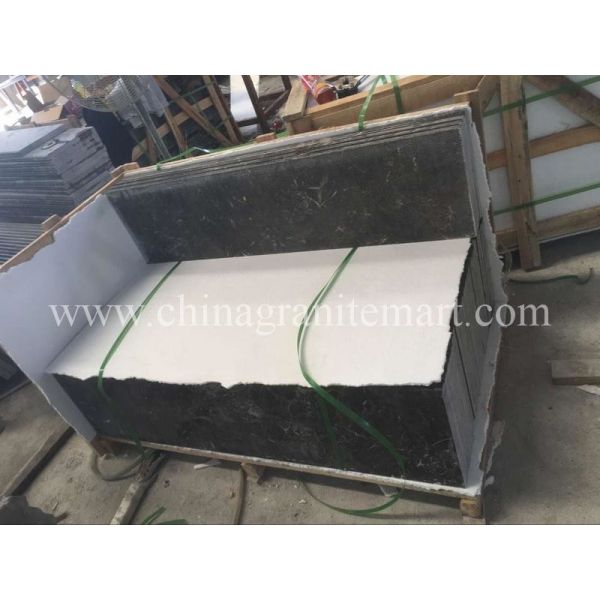 China Dark Emperador Marble stair step stone stair Dark Brown marble stairs Brown marble risers