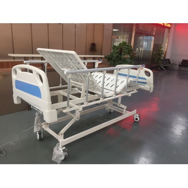 Two Crank Manual Care Bed PP Head Board Central Control Wheel Manual Hospital Bed