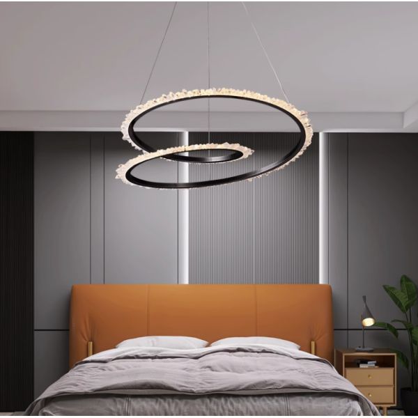 Brazil imported pure natural crystal stone lamp chandelier bedroom living room restaurant lamp simple American crystal lamp