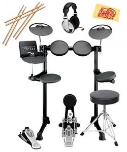 Quality Yamaha DTX450K Electronic Drum Set Bundle with Drum Throne, Drum Sticks, Headphones, and Polishing Cloth wholesale