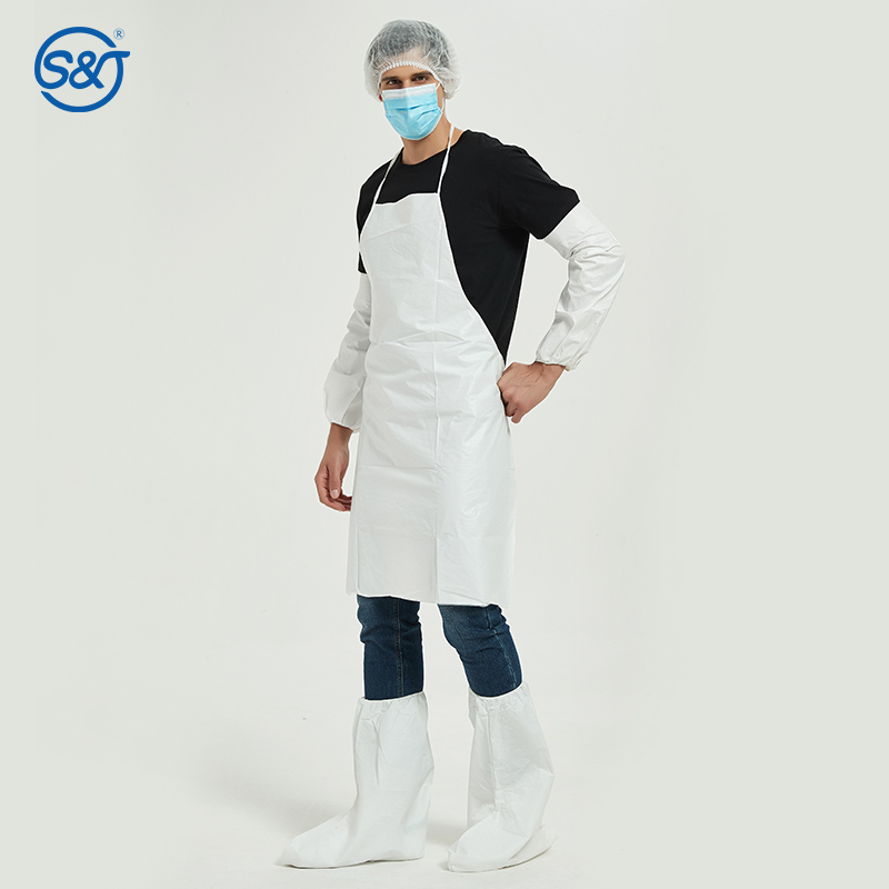 S&J Biodegradable Disposable Premum Durable Plastic Poly Apron for Restaurants Food Industry Cooking&Painting OEM Wholesale
