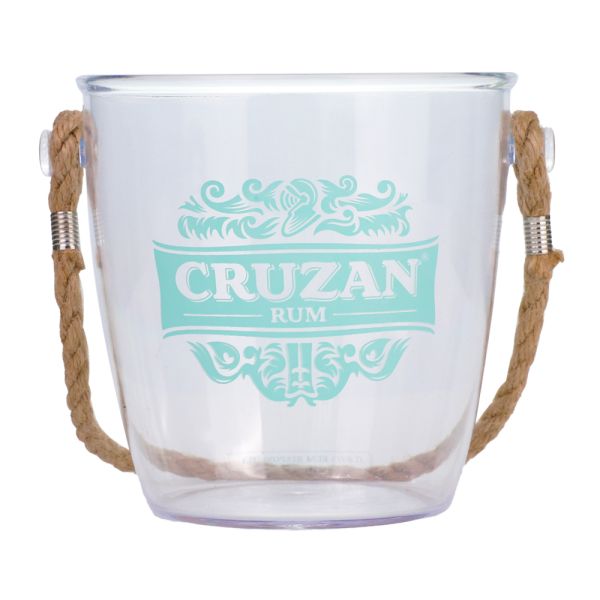 2.5L Transparent Plastic Drink Bucket Single Walled Chiller Bucket For Desktop Picnic