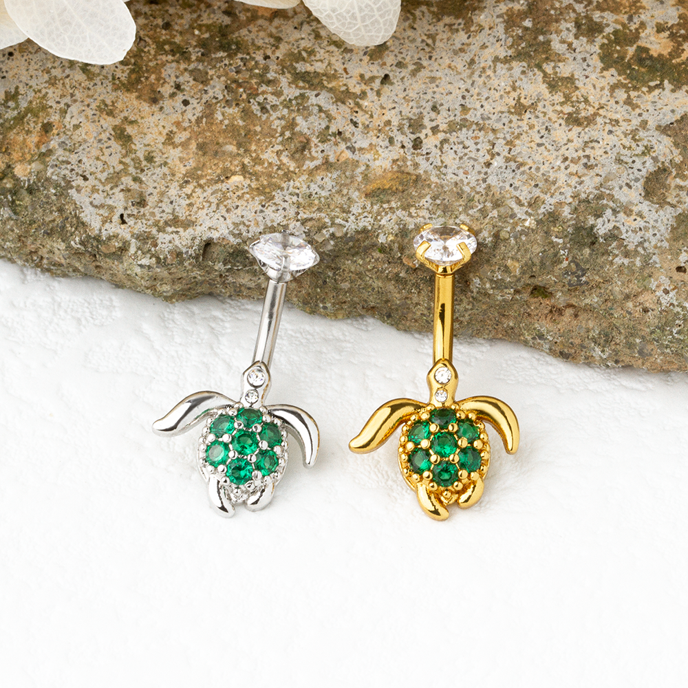 10mm 12mm Stainless Steel Body Jewelry Rhinestone Belly Button Piercing Jewelry