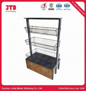 China 1.8m 3 Tier Wire Rack Display 180kgs Black Wire Shelving With Wheels on sale