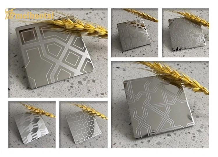 3mm Width Cold Rolled Stainless Steel Plate Etched Gold Silver